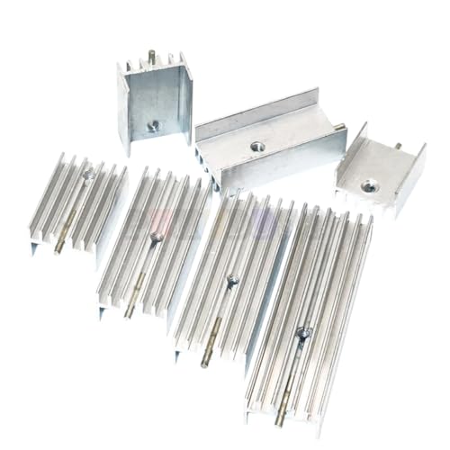 10PCS 15 * 10 * 16/20/22/25/30/35/40/50 Transistor TO220 Heatsink Radiator with Needle Pumuddsy for Transistors TO-220 White New 2025 Arrival High Reliable Electronic Component, Stable Performance
