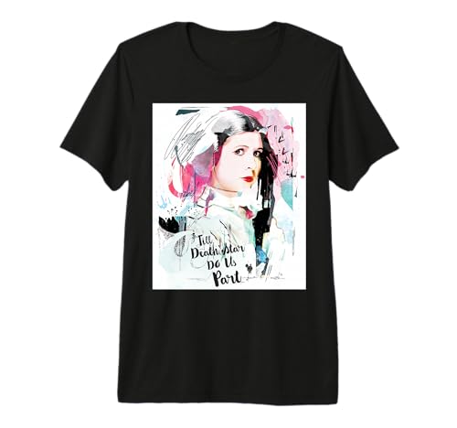 T-shirt Star Wars Princess Leia Till Death Star Do Us Part premium en coton noir