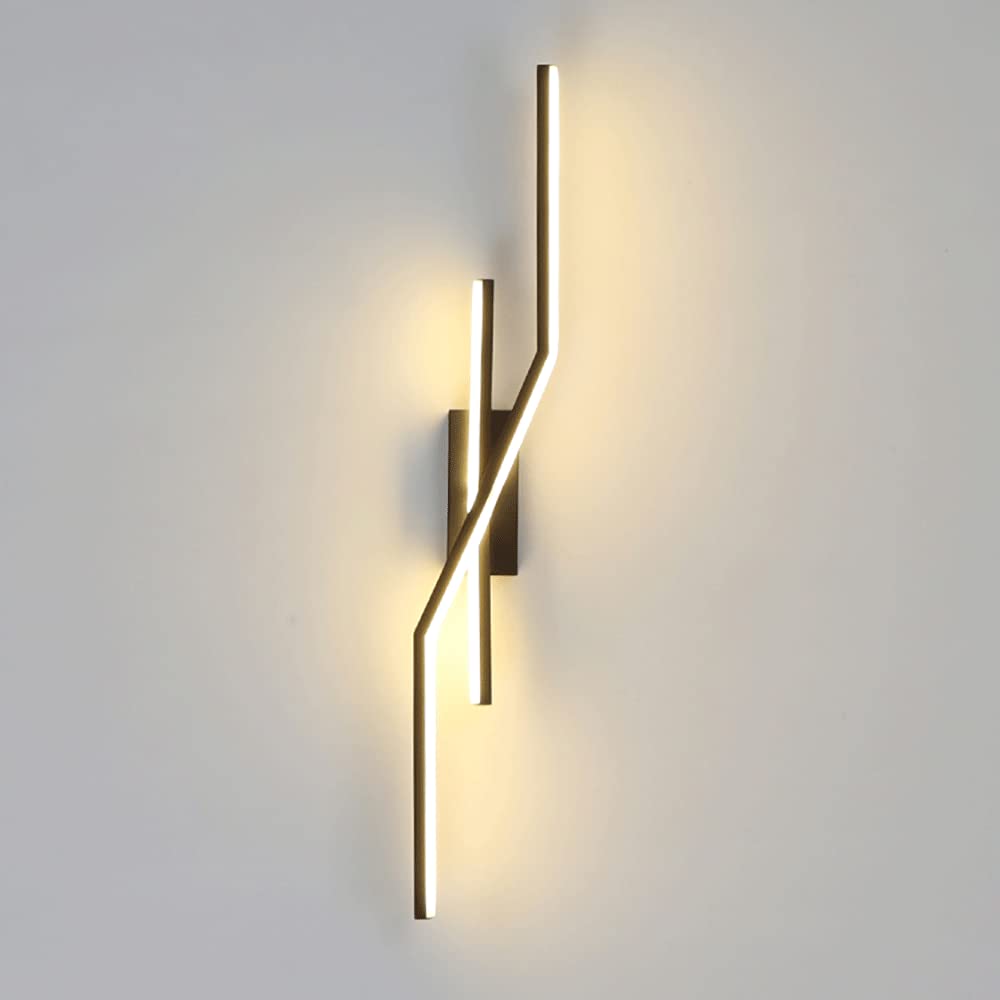 MESOVFCA Ultra-Thin LED Wall Lamp - Stylish Metal Linear Sconce Silicone Lampshade for Living Room, Bedroom, and Corridor Lighting (3000K)(X-Large)