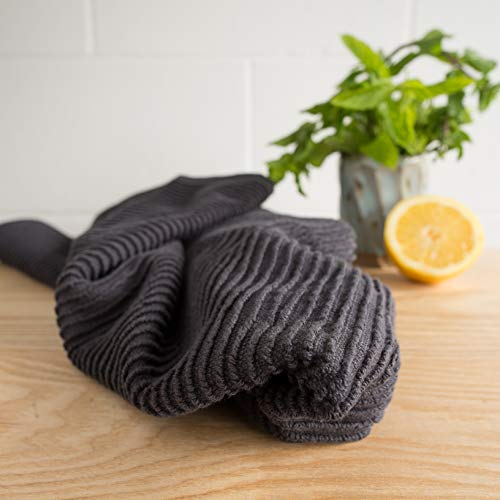 Now Designs Ripple Kitchen Towel, Set of 2, Black by Now Designs - Image 6