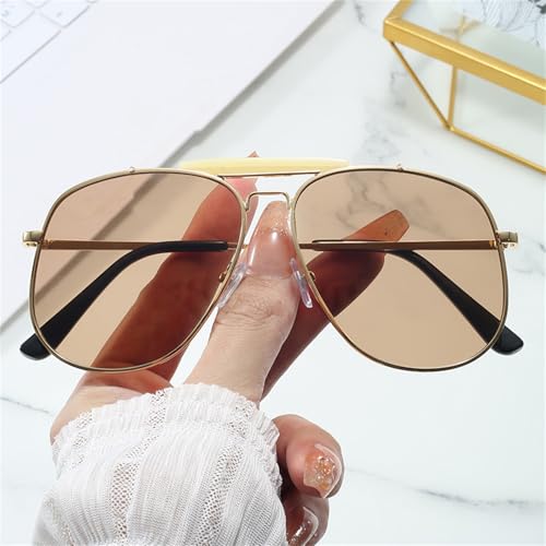 willochra Oversized Pilot Square Sunglasses For Women Men Vintage 70s Polygon Sun Glasses Ladies Double Bridge Shade Eyewear3
