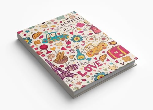 Image of AccuPrints Hard Bound Paper Notebook|Compact Size A5 (8.25 x 5.7)|200 Pages, 80 gsm|Flat Opening Hardbound Coffee diary-01