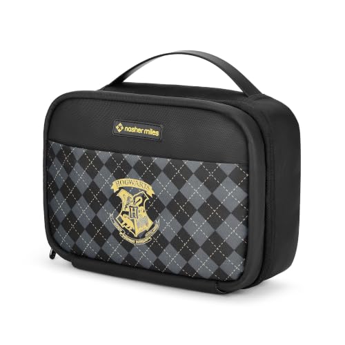 Image of Harry Potter x Nasher Miles Hogwarts Toiletry Kit | Cosmetic Bag | Reverse PU & Polyester | Travel Pouch | Multipurpose Storage Compartments & Carry Handle | Travel Accessory for Men & Women (Black)