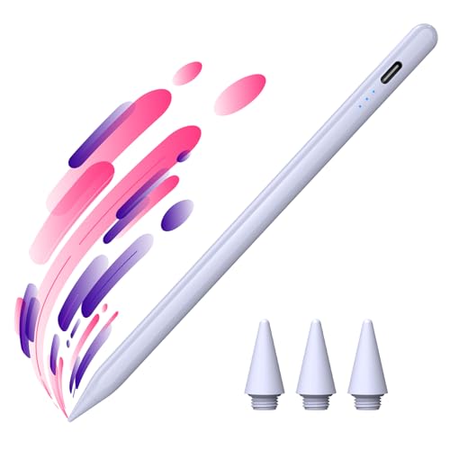Image of Stylus Pen for iPad 10th&11th Gen, Digital Pen for Apple iPad(2018-2025), Tilt Sensor Pencil for iPad Compatible with iPad Pro 11 /12.9 /M4, iPad 6-11th, iPad mini 5 /6, iPad Air 3 /4 /5 /M2 /M3 - Purple