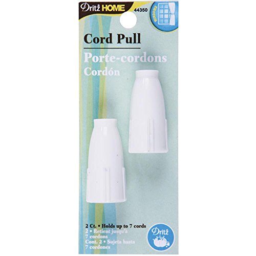 Dritz Home 44350 Plastic Cord Pulls, Large, White (2-Piece)