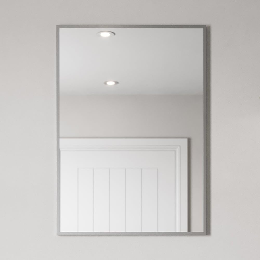 Baystone Chrome Baystone® 700 X 500Mm Wall Mounted Mirror Vanity Mirrors Framed Rectangular Modern 4Mm Mirrored Glass For Bathroom