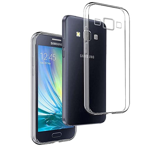 REY Funda Carcasa Gel Transparente para Samsung Galaxy A3 2015, Ultra Fina 0,33mm, Silicona TPU de Alta Resistencia y Flexibilidad
