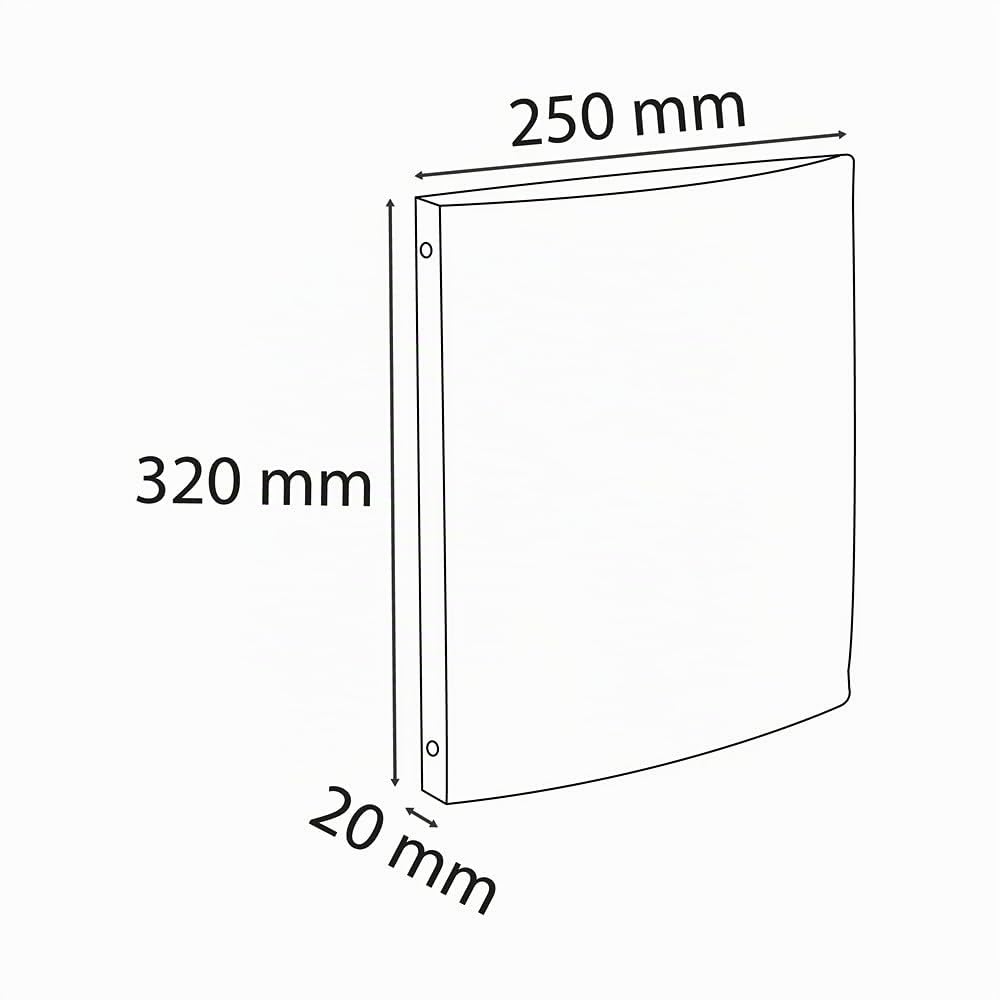 Exacompta - Réf. 51169E - Carton de 20 classeurs souples PP translucide Chromaline - 4 anneaux ronds diam.15 mm - Dos 20 mm - Dimensions extérieures : 32 x 25 cm - Format à classer A4 - Assorties