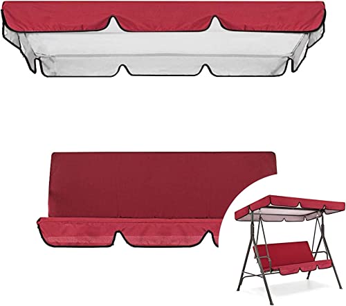 Toldo para columpio de patio y funda de asiento impermeable de repuesto 2