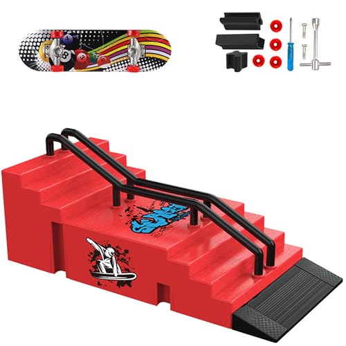 Gxdamxz Fingerboard & Rampe, Mini Finger Skate Pista de Skate de Dedos Set Equipos de Entrenamiento para Deportes