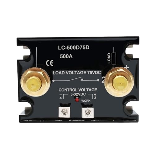 Relais statique 500A 1000A SSR DC-DC avec heat sink contrôleur de puissance LC-500D75D