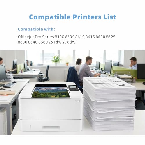 Image of 950XL 951XL Combo Pack Compatible for HP 950 951 Ink Cartridges Combo Pack Work with OfficeJet Pro 8600 8610 8620 8100 8630 8660 8640 8615, 4 Pack