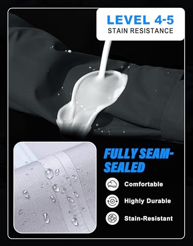 Pioneer Camp Men's Waterproof Rain Jacket Lightweight Hooded Shell Coat for Hiking & Outdoor with 3 Pockets Windbreaker4