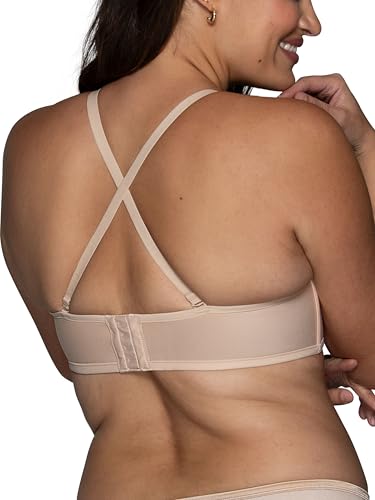 Vanity Fair Women's Beauty Back Smoothing Strapless Bra, 4-Way Stretch Fabric, Lightly Lined Cups Up to H4