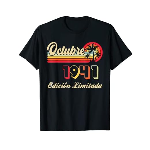 81 Años Cumpleaños Octubre 1941 Hombre Mujer Octubre Camiseta