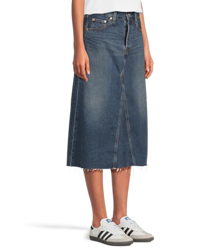 Levi's Women's Hr A-line Deconstructed Midi Skirt2