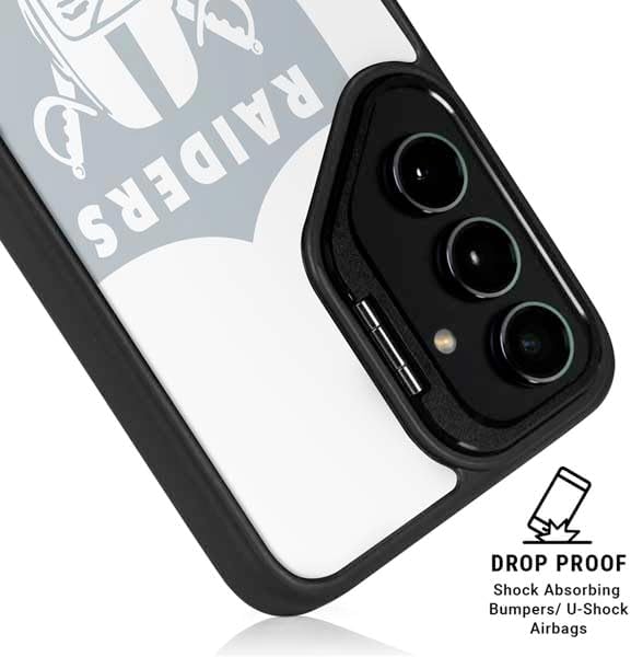 Skinit Kickstand Phone Case Compatible with Galaxy S24 Ultra - Officially Licensed NFL Las Vegas Raiders Double Vision Design