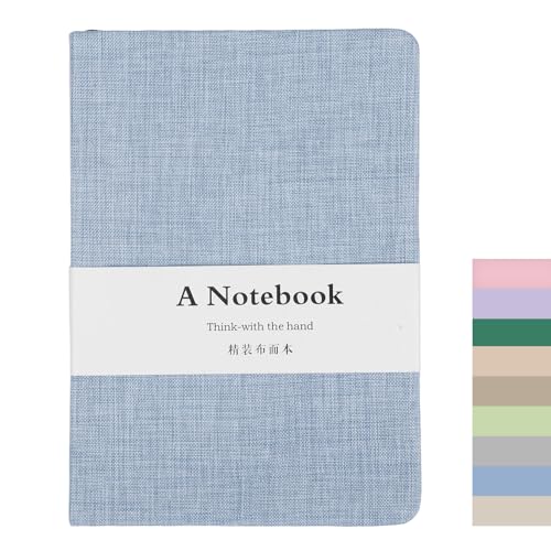 Carnet de notes B6 couverture rigide lin avec papier 100g/m² 256 pages lignées PATIKIL