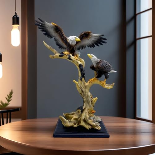 Estatua grande de águila de resina para decoración miniatura 3