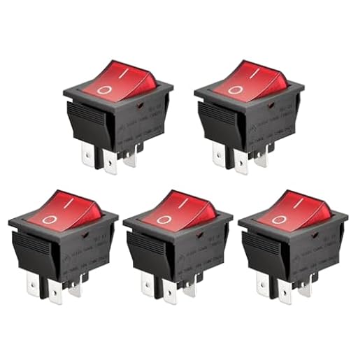 Heschen Interruptor basculante DPST de encendido y apagado, 4 terminales, luz roja, 16A 250V CA (5) | Ya disponible en tu tienda friki favorita! En mundofriki.es! Heschen Interruptor basculante DPST de encendido y apagado, 4 terminales, luz roja, 16A 250V CA (5) | Ya disponible en tu tienda friki favorita! En mundofriki.es!