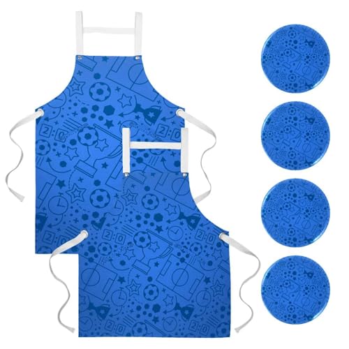 Tablier de cuisine pour nettoyage de la maison lot de 2 pièces taille unique