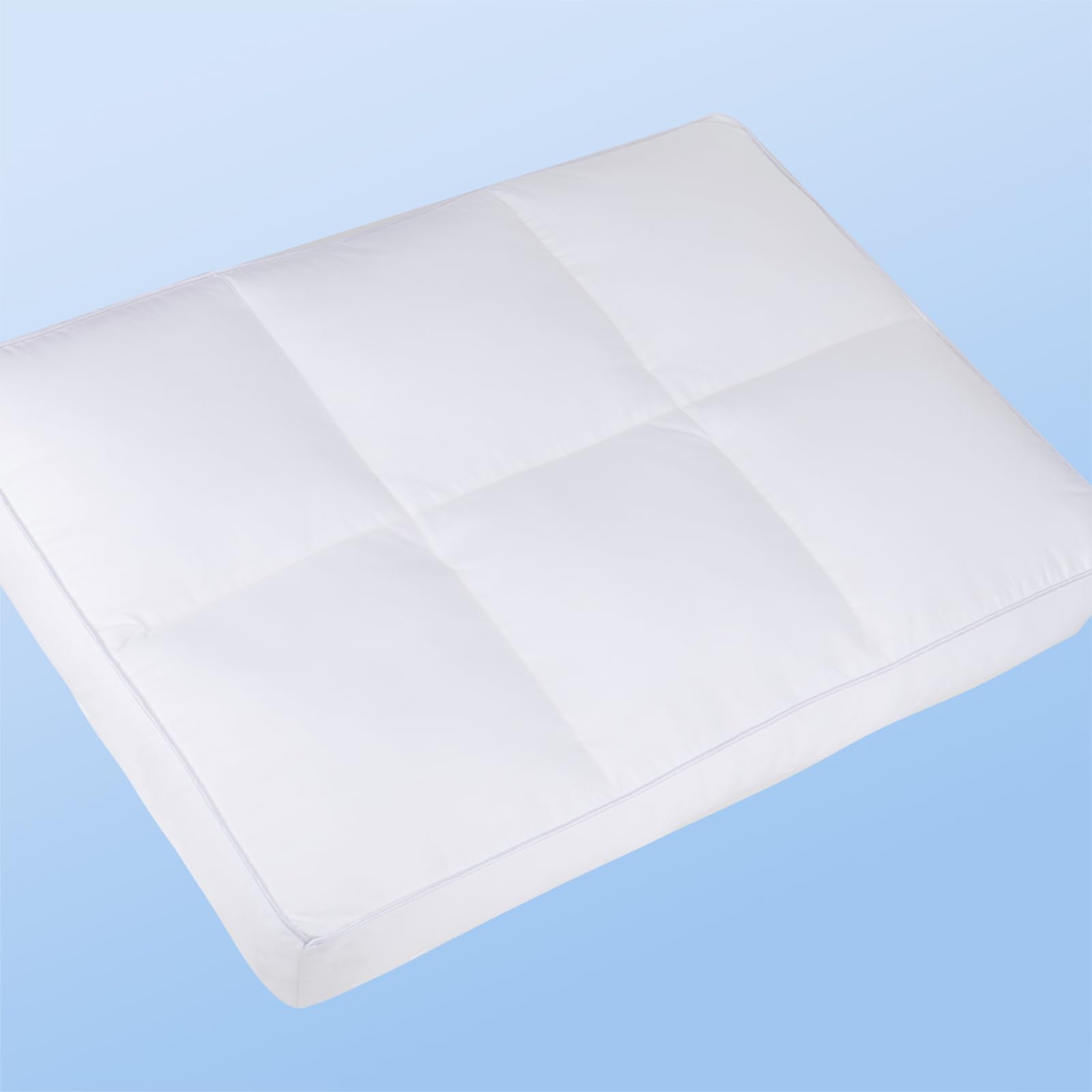 Ultra Flat Cube Pillows, 7D High Support 2.5 inch Height Ultra Thin Pillows,100% Cotton Fabric Slim Bed Pillows for Stomach Sleeper, Standard Size -18x26 in