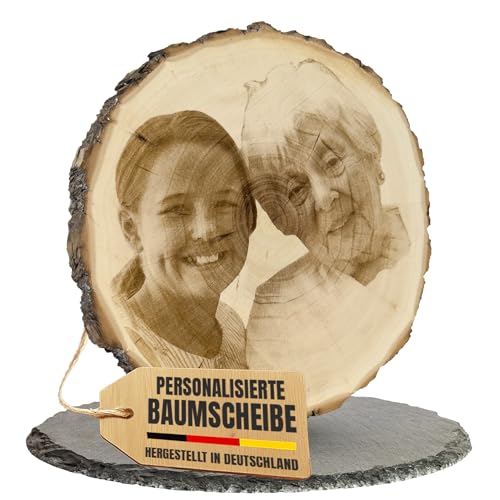 Generisch personalisierte Baumscheibe mit Gravur als Geschenk zur...