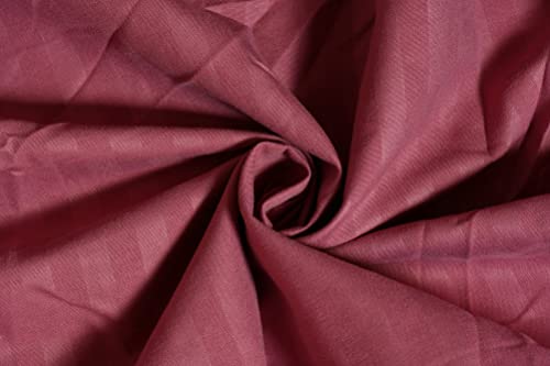 Image of 200 TC Stripe Glace Cotton BedSheet with Pillow Cover (Pink, Single)