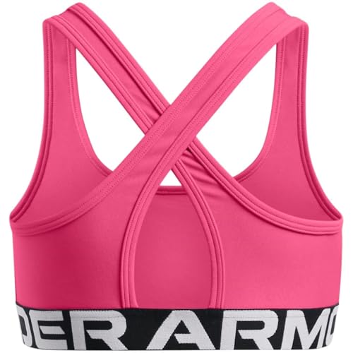 Image of Under Armour Kids Cross-Back Mid-Impact Sports Bra (Big Kid)