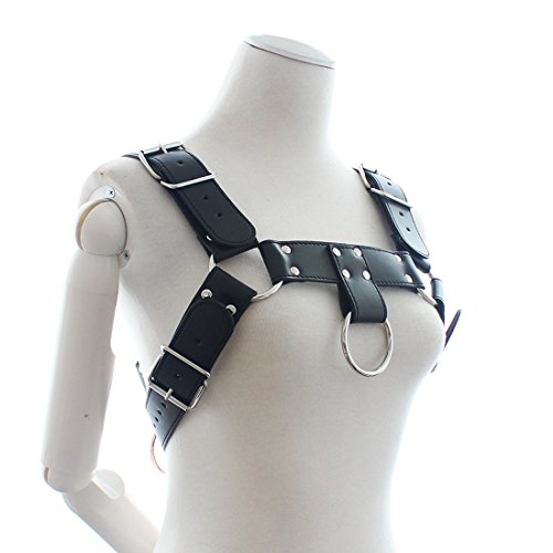 Image of Men's Faux Leather Body Chest Harness Belt Shoulder Cage Belt Party Costume
