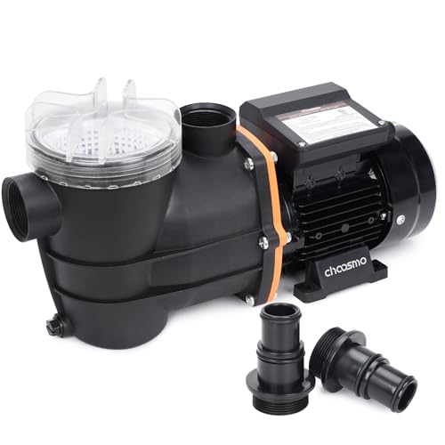 choosmo 1/2HP Above Ground Pool Pump 3120GPH 115V Pool Filter Pump Replacement for Sand Filter Systems High-Flow Swimming Pool Circulation Pump with 1.25/1.5 in Hose Adapters 41ft Max Head