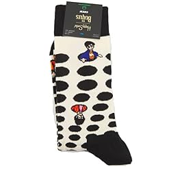 Happy Socks The Beatles Chaussettes à pois Multicolore 1, multicolore, Small/Medium - Les Beatles, Paul McCartney, John Lennon, RIngo Starr, George Harrison