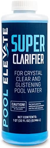 Pool Elevate Pool Water Clarifier - Cloudy Water Treatment - Super Clarifier Solution for a Blue Clear Swimming Pool or Spa Above or Inground Pool - Crystal Clear Water All Season Long - 32 oz