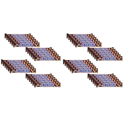 Image of Snickers Peanut Filled Chocolate Bar | Loaded with Delicious & Nutritious Roasted Peanuts, Nougat & Caramel | Nutty Chocolate Treat for Sharing | 22g | Pack of 48