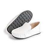 Aploxphy Toddler Boys Girls Loafers Brogue Rubber Sole Slip-On Cozy Oxford Boat Moccasin Wedding Dress Flats Lazy Shoes