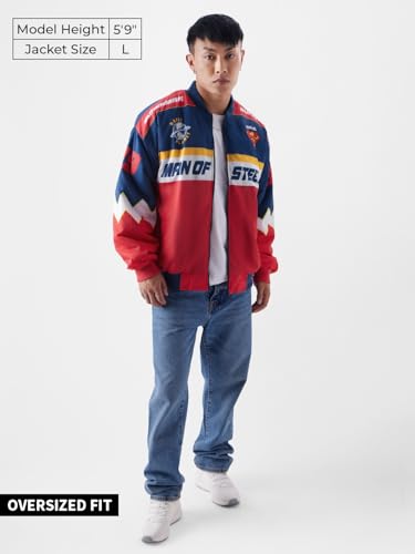 Image of The Souled Store Superman: Kal-El Men Racer Jackets