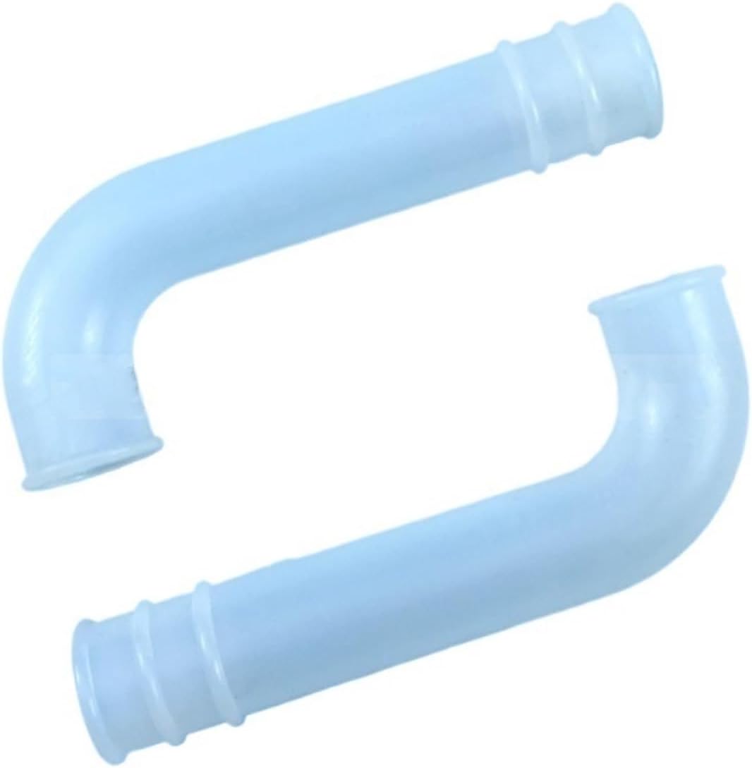 A Pair L-Shaped Feed Tubes Elastic Silicone Conduits Part Fittings Accessories,Compatible for MK25C Soft Serve Ice Cream Machines Length 150mm