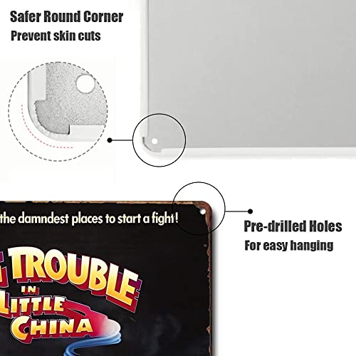 Bsjuny Big Trouble In Little China 80S Movie Posters Retro Metal Tins Vintage Tin Movie Signs Man Cave Sign For Bar Pub Home Cafes Wall Decor 8X12 Inch #TOP5