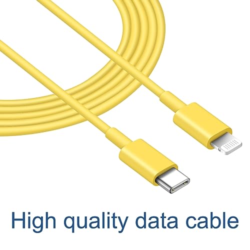 Image of iPhone Fast Charger Lightning Cable [MFi Certified] 2-Pack USB-C to Lightning Cable (6.6Ft) Fast Charging Compatible with iPhone14 /14 Plus /14 Pro /14 Pro Max /13 /13pro /12 /12 Pro /12 Pro Max(Yellow）