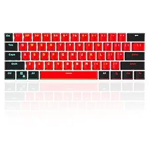 GTSP 61 Red Keycaps 60 Percent Keycap Set PBT OEM Ducky Keycap with Key Puller Fit for Cherry MX switches GK61 Mechanical Gaming Keyboard (Milan A