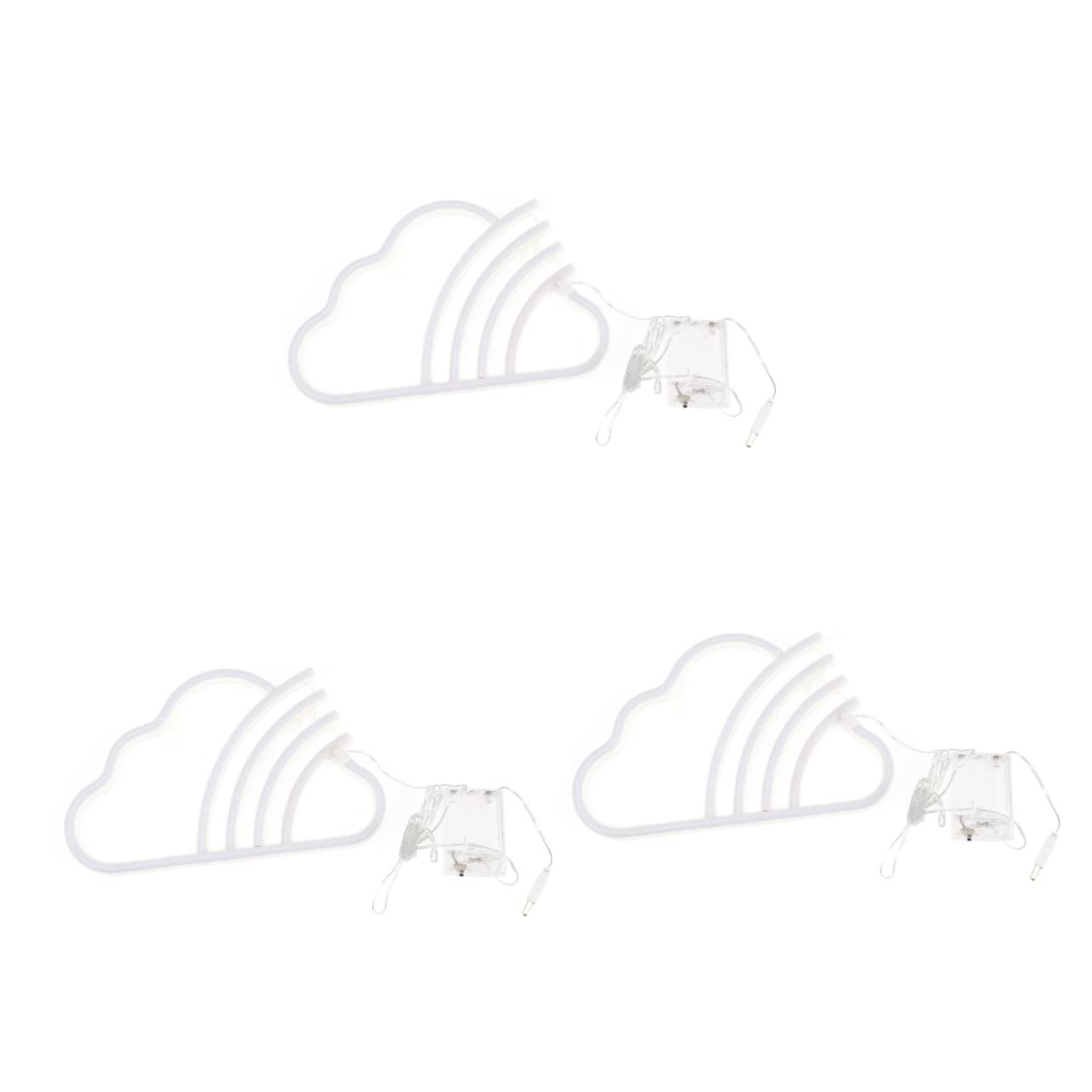 2 piezas de lámpara de escritorio for habitación de arte, luces de nube, dormitorio, luz de neón, decoración rosa, carteles de fiesta, barra de arcoíris, silueta LED, decoraciones for el hogar, cartel