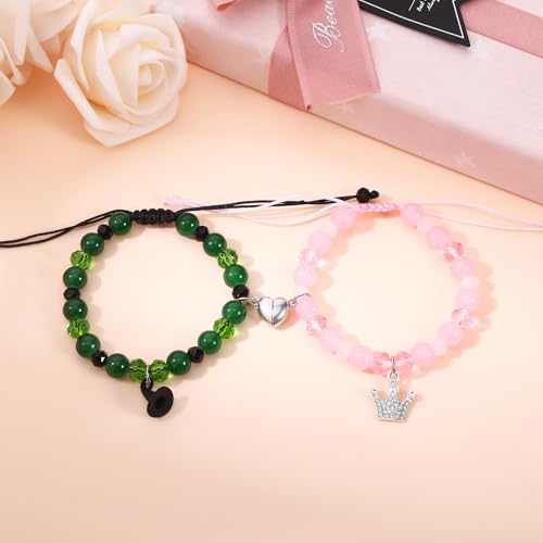 6PCS Witch Princess Matching Bracelets for Best Friends,Relationship Bracelets for Couples Bff,Gifts for Bestfriend Couples Fans Party Dress Decor4