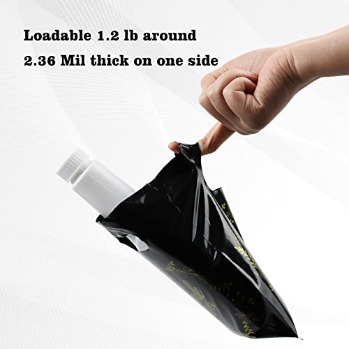 100PCS Plastic Thank You bags for Business, Merchandise, Retail Shopping,Thick Small Candy Cookie Treat Bags for Birthday Party Baby Shower Wedding (Black) - Thumbnail 5