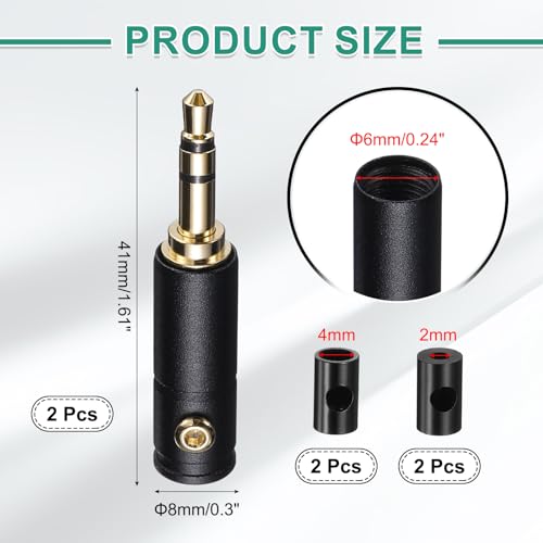 Conector de audio 3.5mm TRRS macho 2 piezas miniatura 2