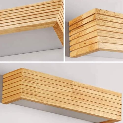 Image of Raywood LED Wall Lamp | Modern Warm White Wooden Wall Lights for Living Room, Bedroom, Bathroom, Kids Room, & Home Decor - (1 Pack)