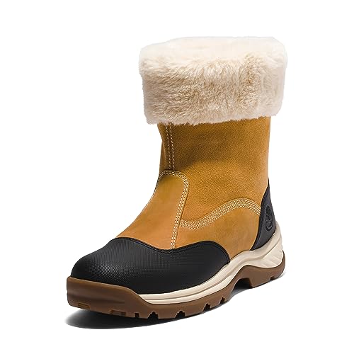 Timberland Women's White Ledge Pull-On Waterproof Insulated Boots, Wheat Full-Grain, 8 Medium