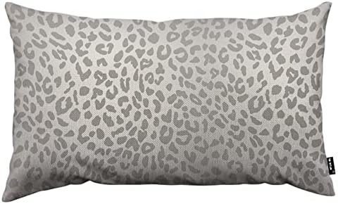 TKS MITLAN Leopard Print Grey Scale Pattern Pillow Covers 12x20 Inch Animal Animal Texture Decorative Throw Pillow Covers Cushion Case for Home Sofa Couch Decoration