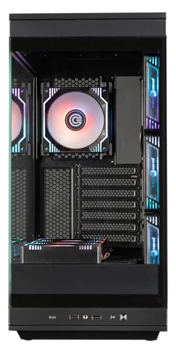 Image of Circle Thrillux Mid-Tower Gaming Cabinet - Black | Supports ATX, M-ATX, ITX | Reverse Connector Motherboard Compatible | 3X Side, 3X Bottom, 1X Rear 120MM ARGB Fans with Infinity Mirror