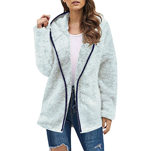 Casacos de inverno femininos gola entalhada frente aberta casaco de pelúcia sherpa casacos de invern