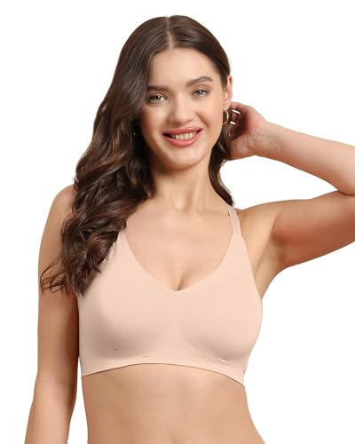 Image of Tweens Cotton Padded Bonded Bra for Women | Full Coverage Wire-Free Bra | Seamless No-Dig Comfort | Breathable Cotton | Elastic-Free Bottom Band & Side Wings | Pack of 1